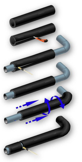 isolamento termico tubazioni con elastomero espanso